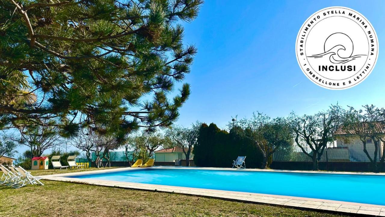 Viva3 - Numana, Ampio Trilocale In Villa Con Piscina エクステリア 写真